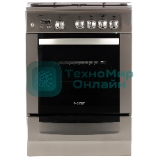 Плита газовая Gefest ПГ 6100-03 0004 серебристый, конфорок 4 шт, духовка 52 л, 60 см x 85 см x 60 см