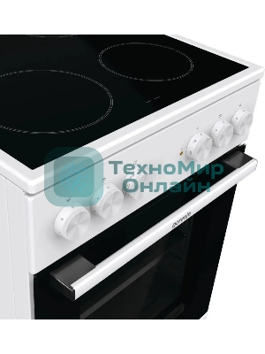 Плита электрическая Gorenje GEC5A41WG белый, конфорок 4 электрических, духовка 62 л, 50 см x 85 см x 59.4 см