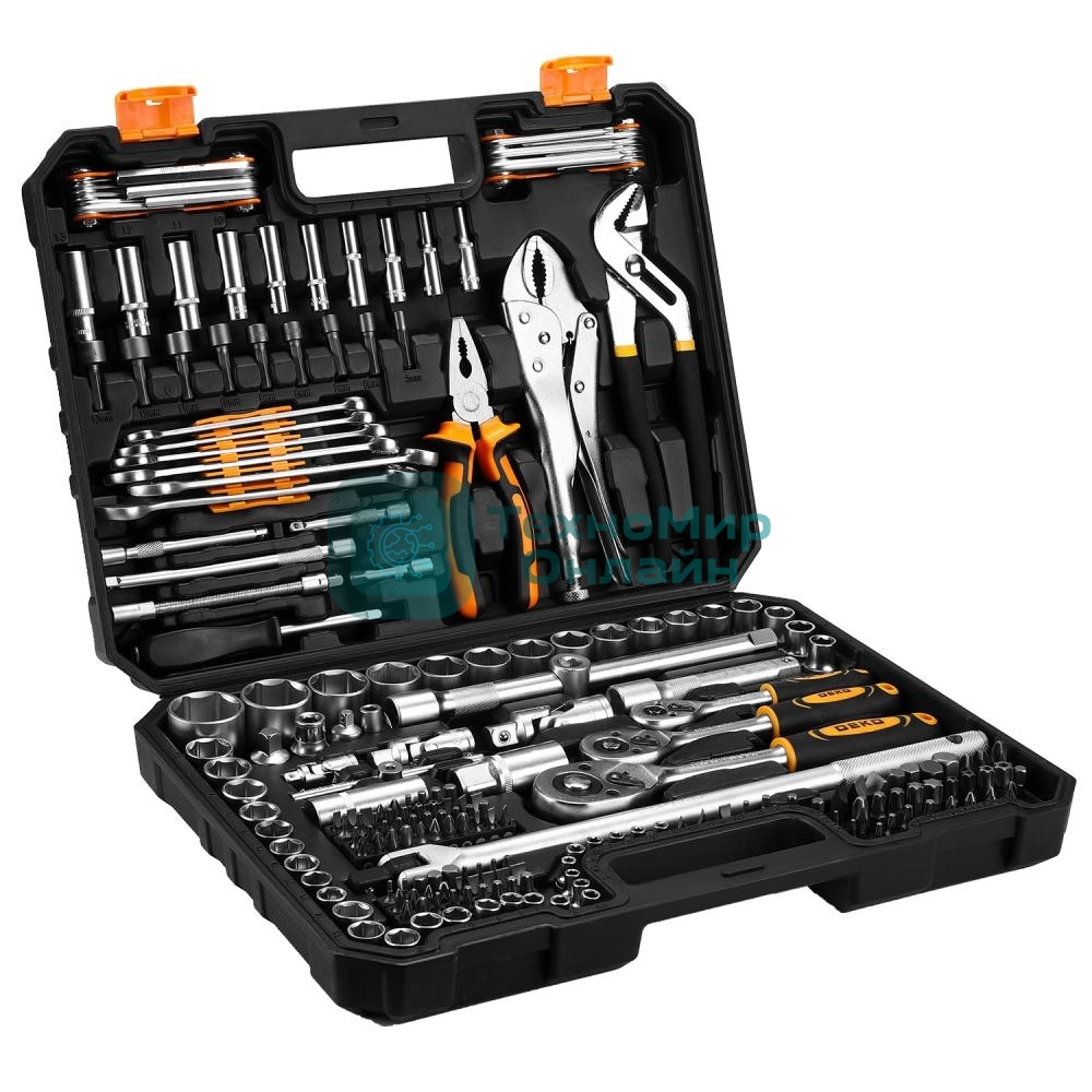 Набор инструментов для дома и авто в кейсе DEKO DKMT213