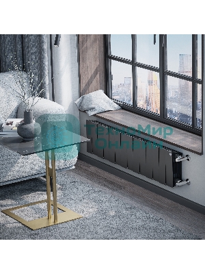 Радиатор биметаллический Royal Thermo PianoForte 200 черный- 14 секц.