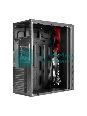 Компьютерный корпус Miditower ExeGate AA-443-UNS400 (ATX, БП UNS400 с вент. 12см, 2хUSB+HD Audio, черный)