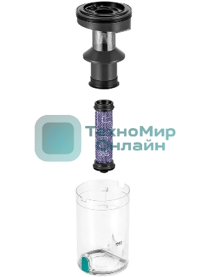 Пылесос вертикальный Kitfort КТ-5305 серый/синий, питание от аккумулятора, 225 Вт, уборка сухая, пылесборник 0.5 л