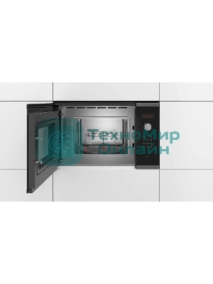Встраиваемая микроволновая печь Bosch BFL523MS0 20л. 800Вт нержавеющая сталь/черный