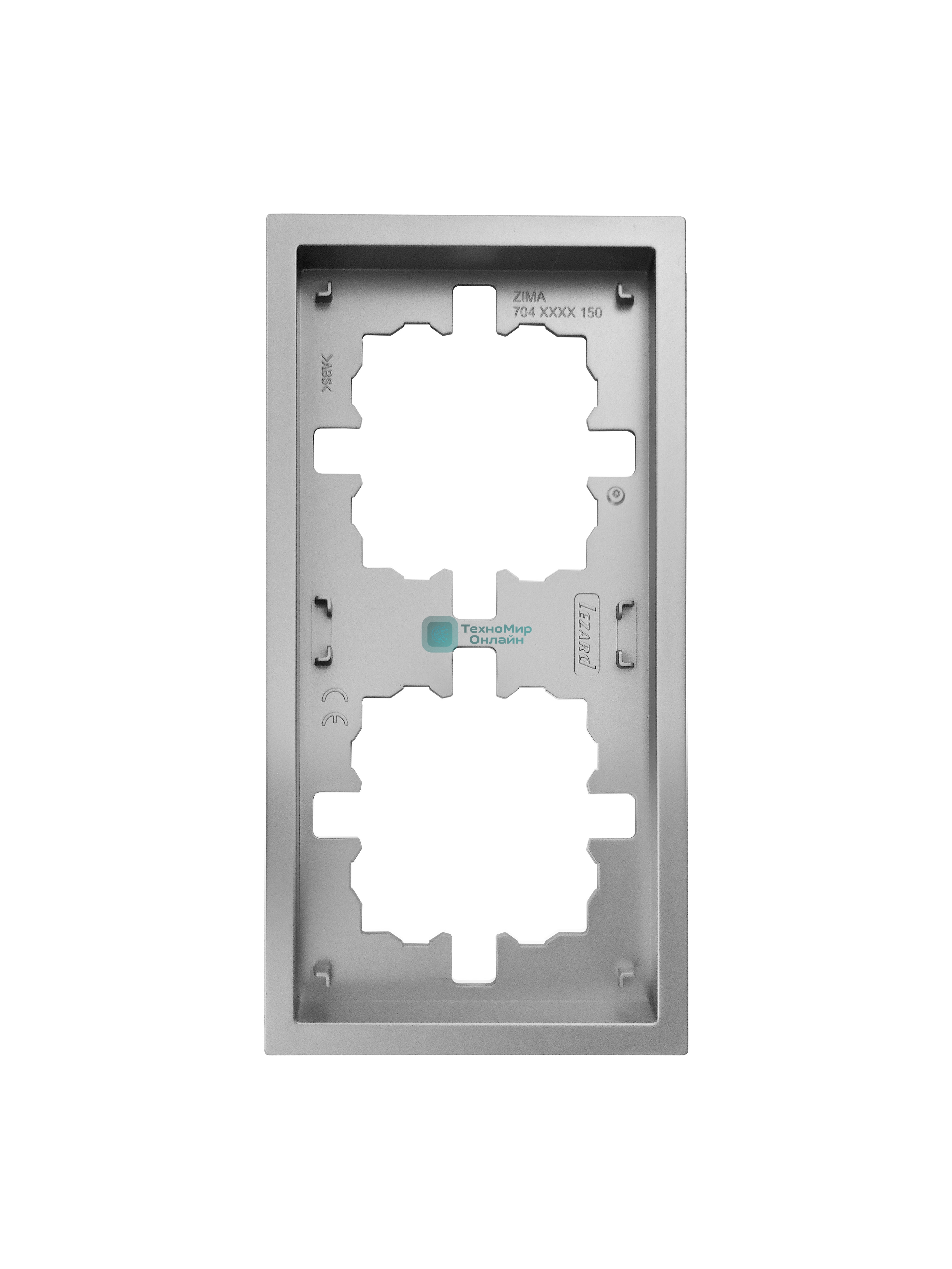 Рамка 2-мест. горизонт. ZIMA серый матовый LEZARD 704-7400-147