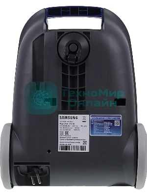 Пылесос Samsung VCC4140V3A синий, 320/1600 Вт, уборка сухая, пылесборник мешок 3 л