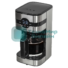 Кофеварка капельная JVC JK-CF28 черный/серебристый, исп. кофе - молотый, 1.5 л, 1000 Вт.