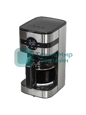 Кофеварка капельная JVC JK-CF28 черный/серебристый, исп. кофе - молотый, 1.5 л, 1000 Вт.
