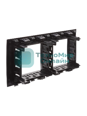 Рамка-суппорт 4 мод. Avanti для In-liner Front черный ДКС 4402914