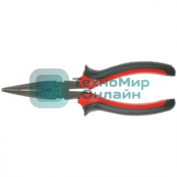 Длинногубцы Matrix 17158 черный Nickel, 160 мм, прямые, двухкомпонентные рукоятки