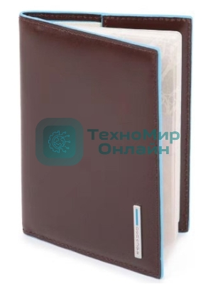 Обложка для паспорта Piquadro Blue Square PP5255B2/MO, коричневый, натур.кожа