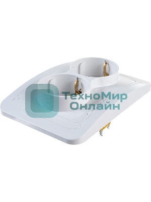 Розетка 2-м CLASSICO с заземл. 2128 белый ASD/IN HOME 4680005959921