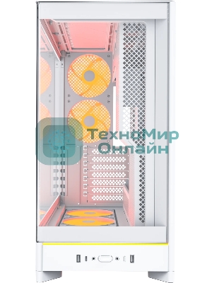 Компьютерный корпус Montech HS02 PRO белый без БП ATX 4x140мм 2xUSB 3.0 audio bott PSU