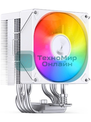 Кулер для процессора JONSBO CR-1400 EVO ARGb (180W, 4-pin PWM, 130мм, Al/Cu, 4x6мм, ARGb, 1x92мм, 38.2CFM, 33.8dBA, 2200RPM, S: 1700/1200/115X, AM4/AM5 белый)
