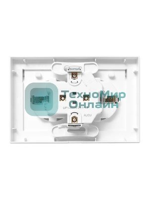 Розетка 2-м EKF UP1-SOW-211-44 СП Эпика 16А IP44 с заземл. защ. шторки с рамкой с крышками механизм бел.