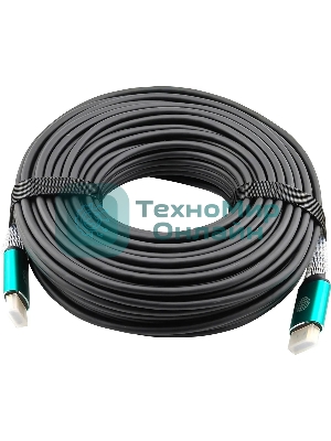 Кабель аудио-видео Cactus CS-HDMI-AOC-2.1-30 HDMI (m)/HDMI (m) 30м. позолоч.конт. черный