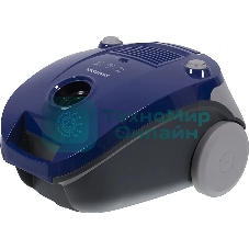 Пылесос Samsung VCC4140V3A синий, 320/1600 Вт, уборка сухая, пылесборник мешок 3 л