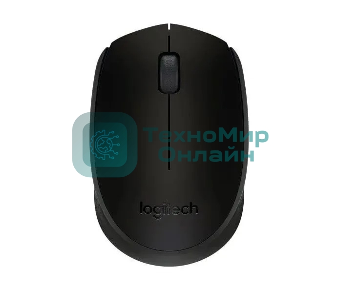 Мышь беспроводная Logitech M171 черный/серый, 1000 dpi, радиоканал, USB, кнопки - 3