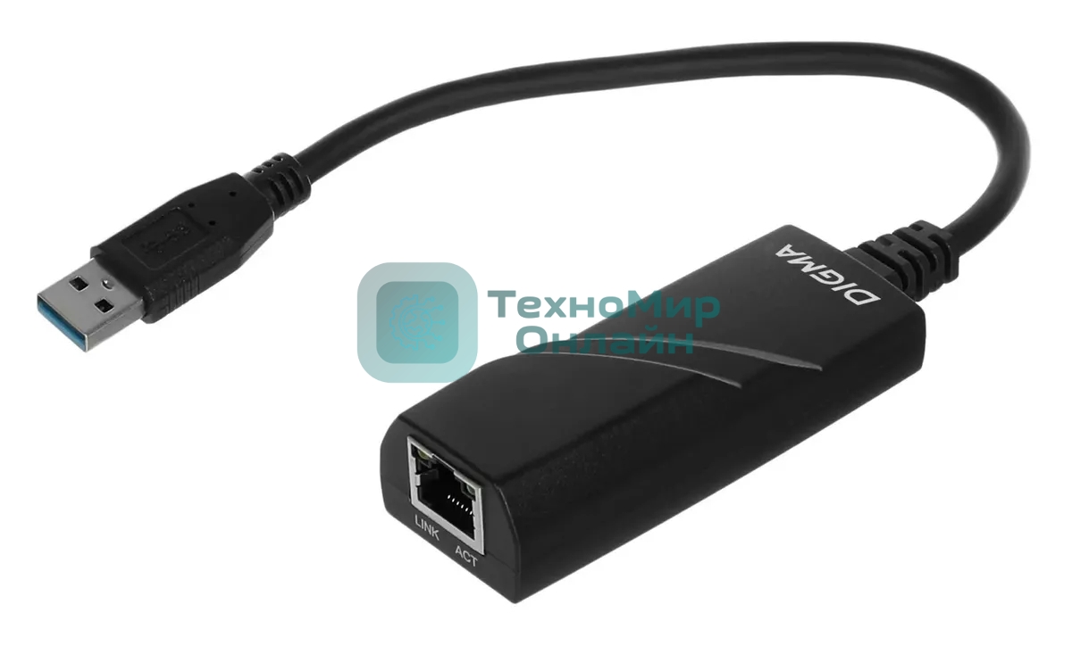 Сетевой адаптер Ethernet Digma D-USB3-LAN1000 USB 3.0