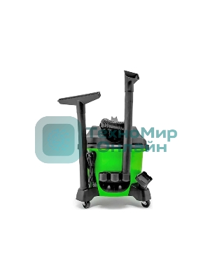 Строительный пылесос GreenWorks G120WDV (4701207) зеленый, 1300 Вт, уборка сухая/влажная, пылесборник контейнер, 34 л