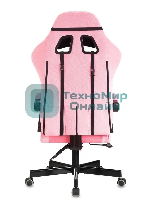 Кресло Knight Terminator розовый, велюр, 120 кг, механизм качания