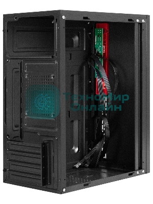 Компьютерный корпус Minitower ExeGate BAA-403-UNS400 (mATX, БП UNS400 с вент. 12см, 2*USB, HD Audio, черный)