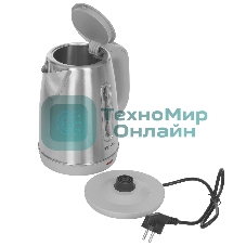 Чайник электрический Delta Lux DE-1015 серый 2кВт, 1.8 л