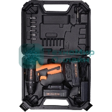 Дрель-шуруповерт аккумуляторная Вихрь ДА-18Л-2К/Б 72/14/22, Аккумуляторная, 18В, 2 АКБ, Кейс