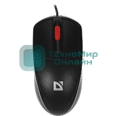 Мышь проводная Defender Icon MB-057 черный, 1000 dpi, USB, кнопки - 3
