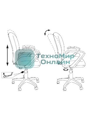 Кресло Бюрократ KD-W10AXSN/26-22 красный, ткань, 120 кг