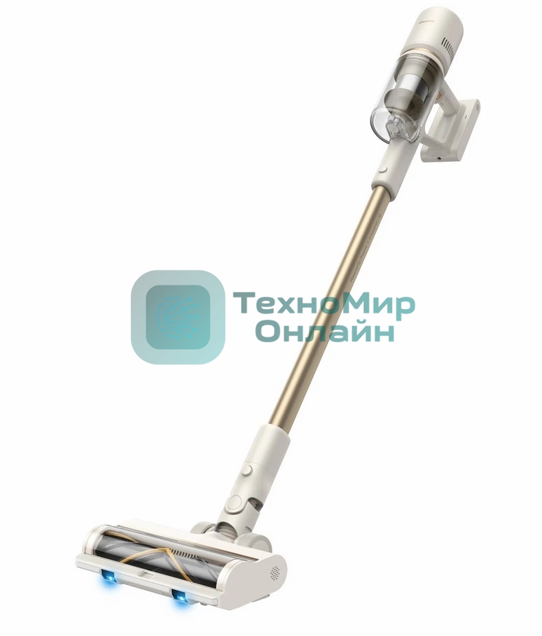 Пылесос вертикальный Dreame U20 бежевый/золотистый, питание от аккумулятора, 140 Вт, уборка сухая, пылесборник 0.5 л, работа от АКБ max 60 мин
