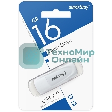 Флешка USB Smartbuy Scout White (SB016 Gb2SCW), 16Gb, USB 2.0, R/W 15/8, белый