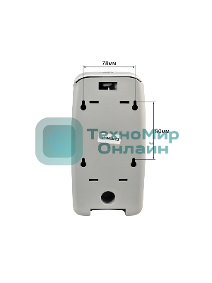 Дозатор для жидкого мыла пластик Puff-8120 белый, 0,8 л