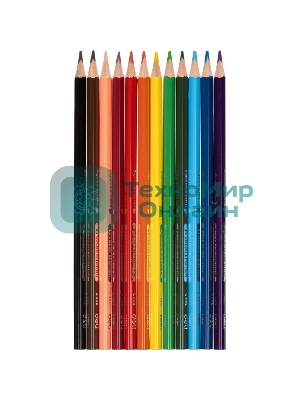 Карандаши цветные Deli EC00200 Color Emotion, трехгранный профиль, липа, 12 цветов, коробка с европодвесом (12шт)