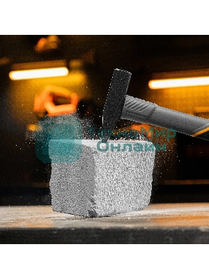 Молоток слесарный Denzel 300 г, кованый, фибергласовая рукоятка c TPR покрытием