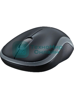 Мышь беспроводная Logitech M185 серый/черный, 1000 dpi, радиоканал, USB, кнопки - 3
