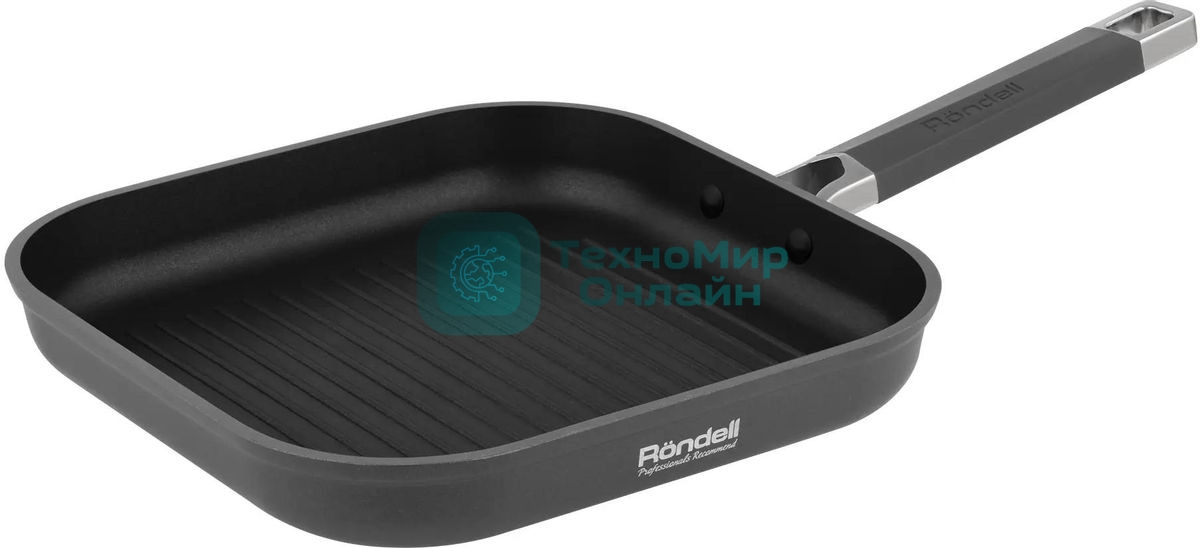 Сковорода-гриль Rondell Stolz RDA-1769, 26 см, без крышки, серый