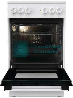 Плита электрическая Gorenje GEC5A41WG белый, конфорок 4 электрических, духовка 62 л, 50 см x 85 см x 59.4 см