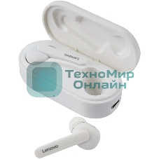 Гарнитура беспроводная LENOVO HT28, Bluetooth, вкладыши, белый