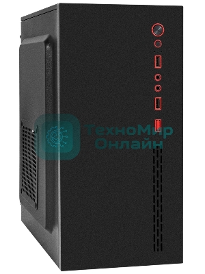 Компьютерный корпус Minitower ExeGate BAA-403-UNS400 (mATX, БП UNS400 с вент. 12см, 2*USB, HD Audio, черный)