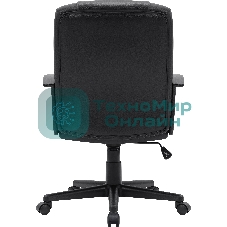 Кресло Defender PARIS черный, экокожа, 120 кг, механизм качания