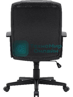 Кресло Defender PARIS черный, экокожа, 120 кг, механизм качания