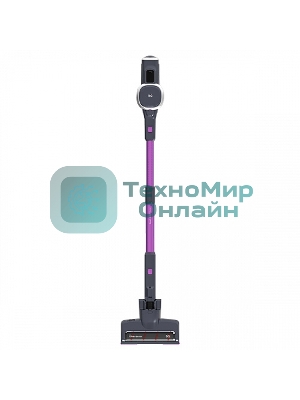 Пылесос вертикальный BQ VCA0201H фиолетовый/серый, питание от аккумулятора, 110 Вт, уборка сухая, пылесборник 0.6 л, работа от АКБ max 40 мин