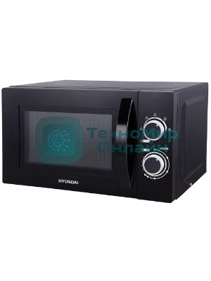 Микроволновая печь Hyundai HYM-M2058 черный, 20 л, 700 Вт, переключатели - поворотный механизм