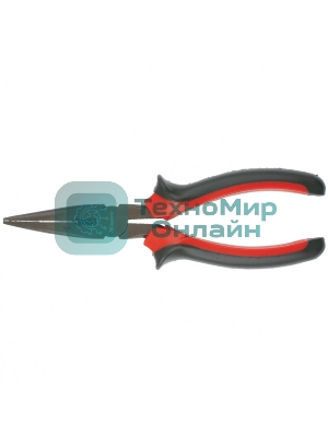 Длинногубцы Matrix 17160 черный Nickel, 180 мм, прямые, двухкомпонентные рукоятки