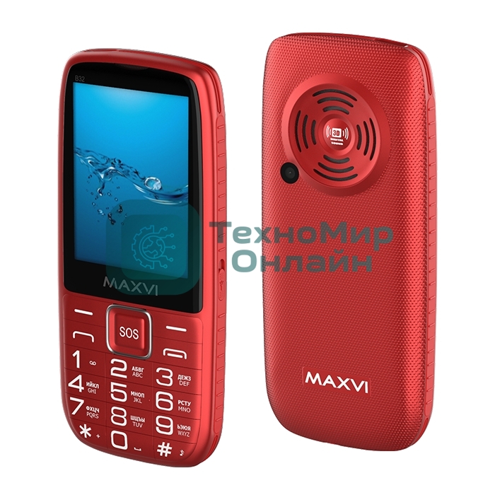 Мобильный телефон Maxvi B32 красный