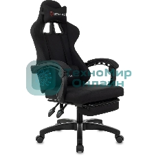 Кресло Zombie Weaver черный, ткань, подголовник, подставка для ног