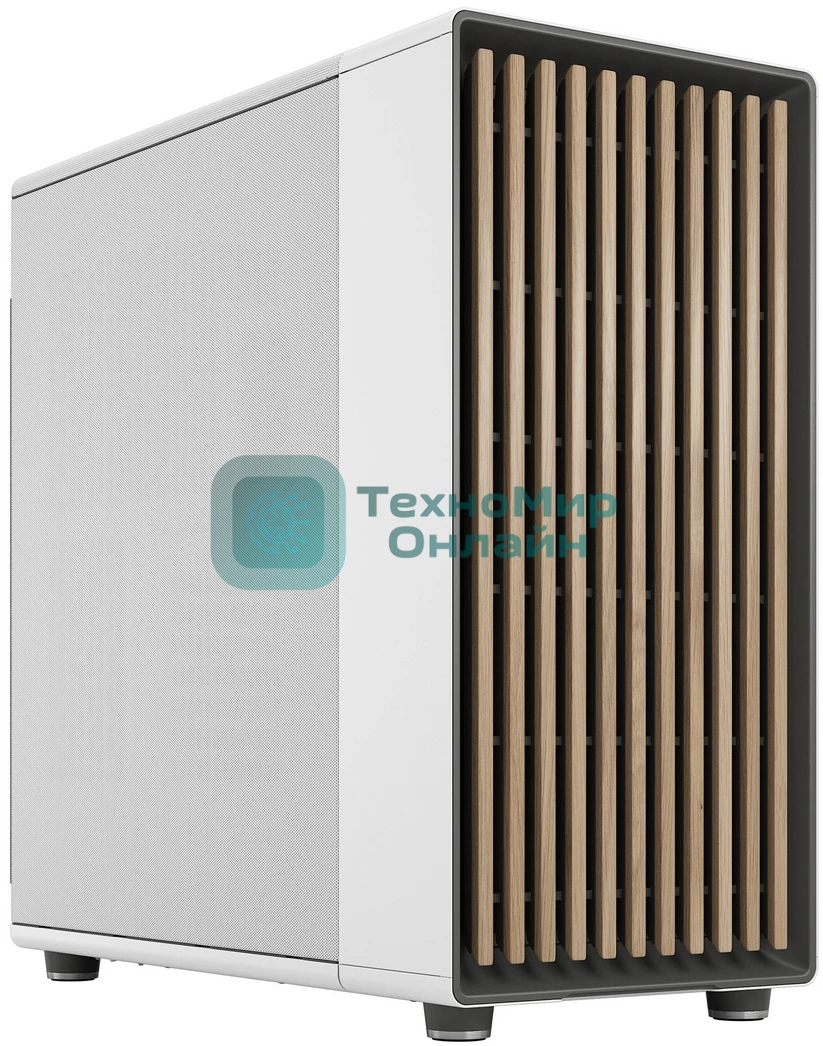 Компьютерный корпус без блока питания Fractal Design North XL, Full-Tower, 3x140мм, 2xUSB-A 3.2 + 1xUSB 3.2 Type-C E-ATX, ATX, mATX, mITX Wood panel, Chalk белый