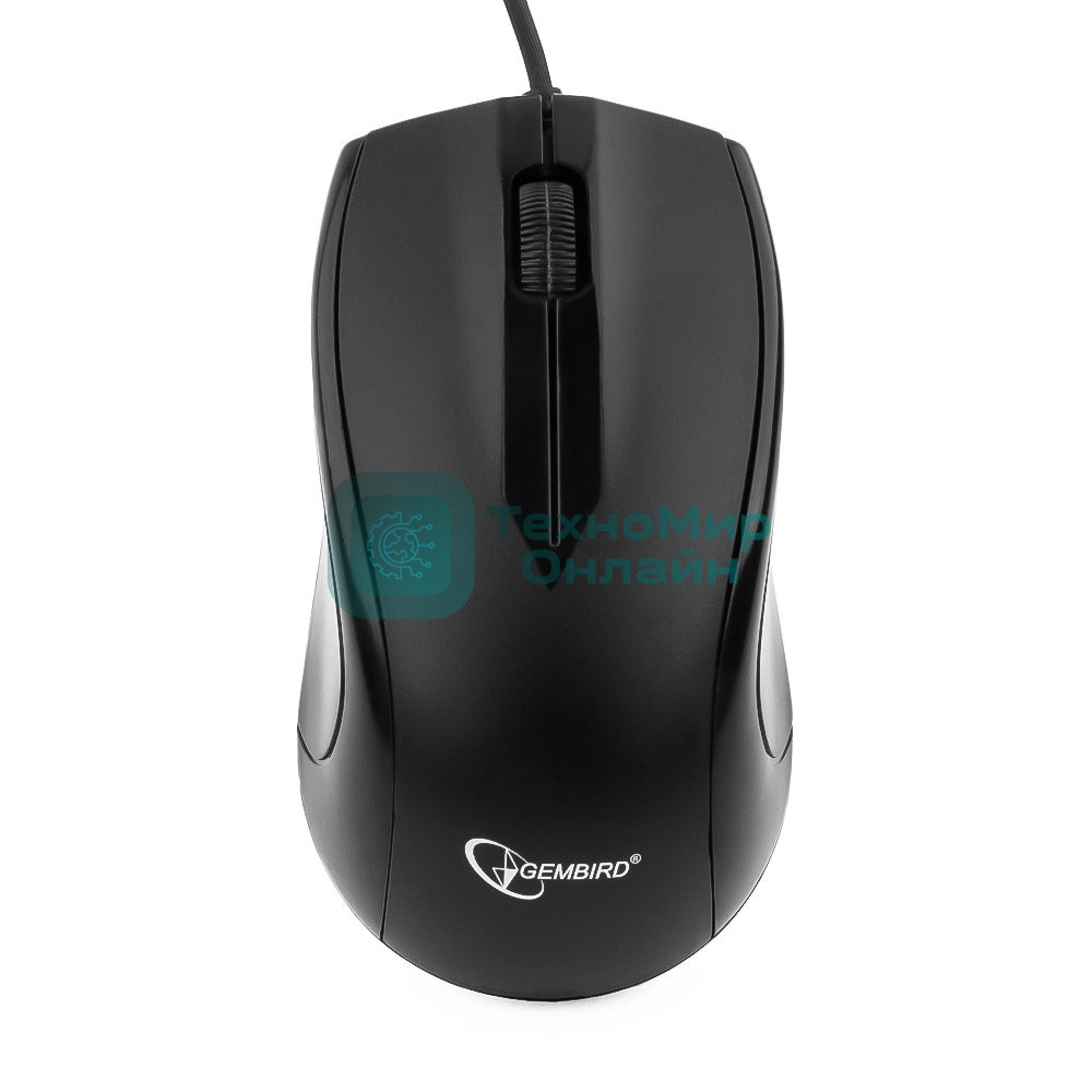 Мышь проводная Gembird MUSOPTI9-905U черный, 1000 dpi, USB, кнопки - 3