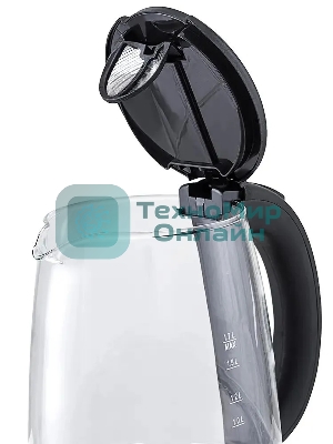 Чайник электрический Kitfort КТ-619, стекло, 1850 - 2200 Вт, 1.7 л