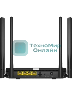 Роутер беспроводной Cudy LT500 AC1200 10/100BASE-TX/4G cat.4 черный